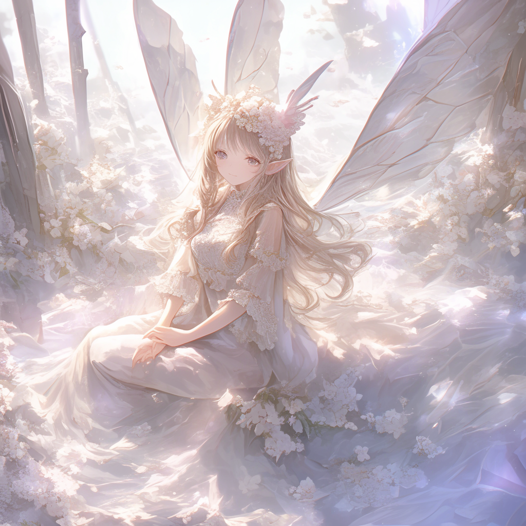 The White Fairy in Magical Kingdom: A Beautiful Image