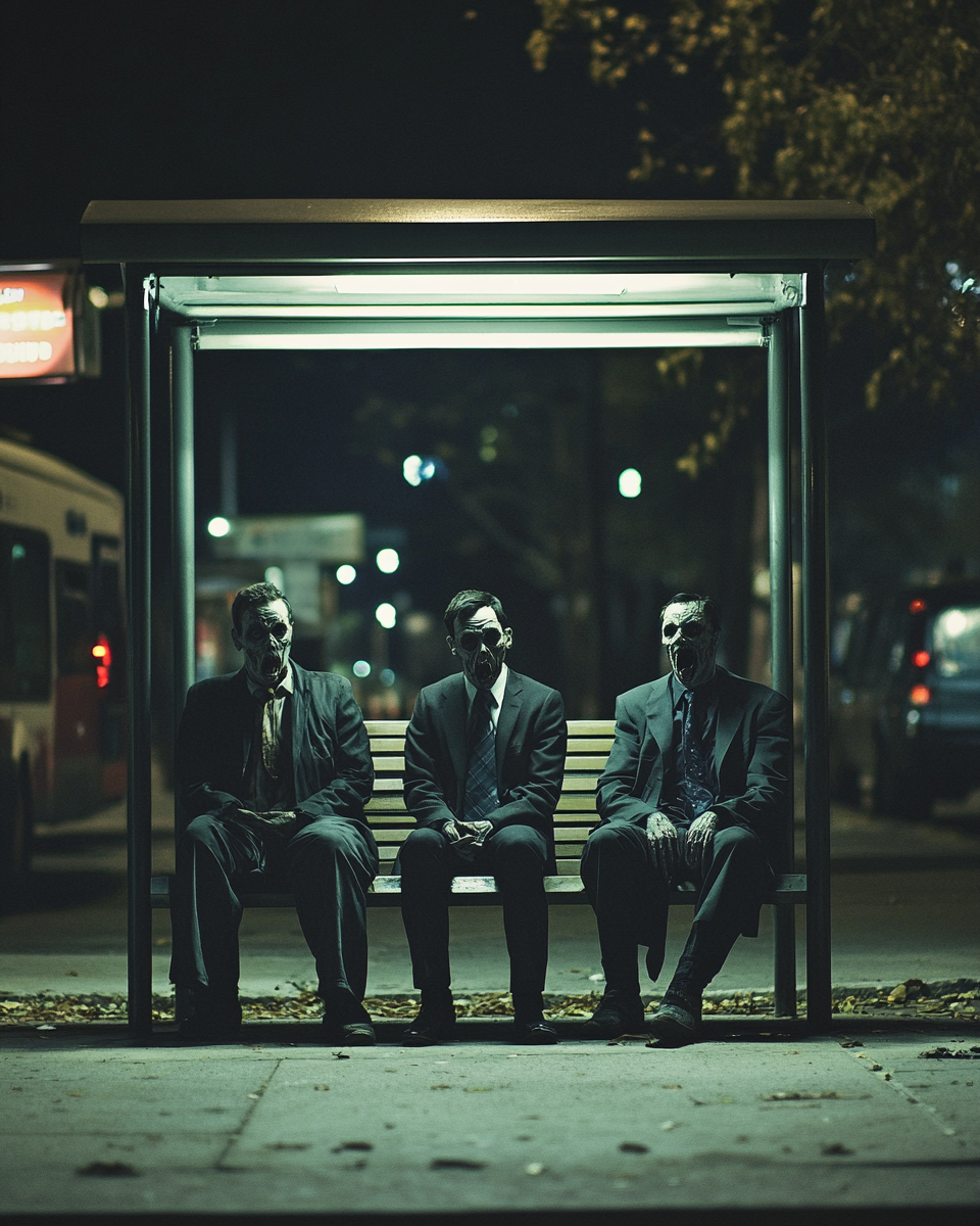 The Worried Man at the Spooky Bus Stop