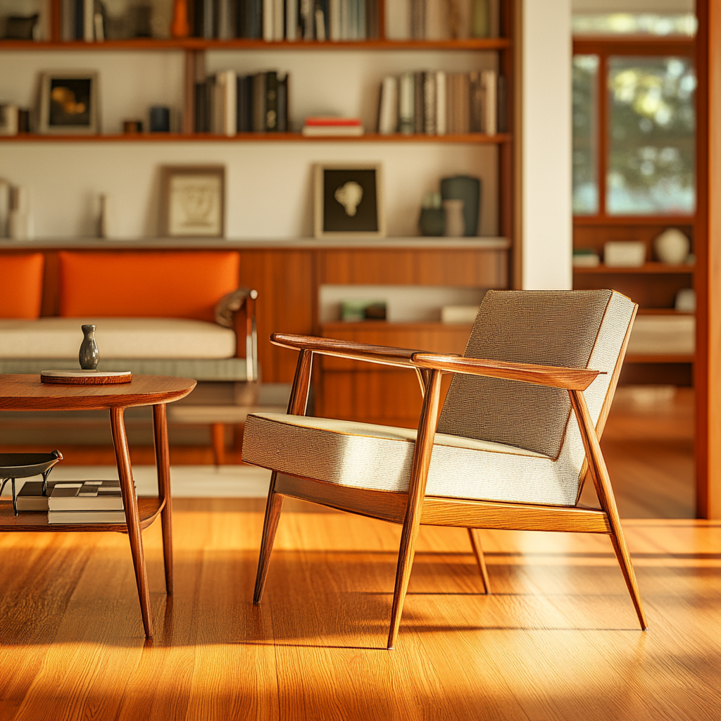 The welcoming midcentury lounge room in New Zealand