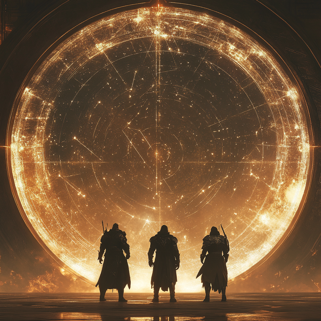 Three Knights Against the Celestial Portal