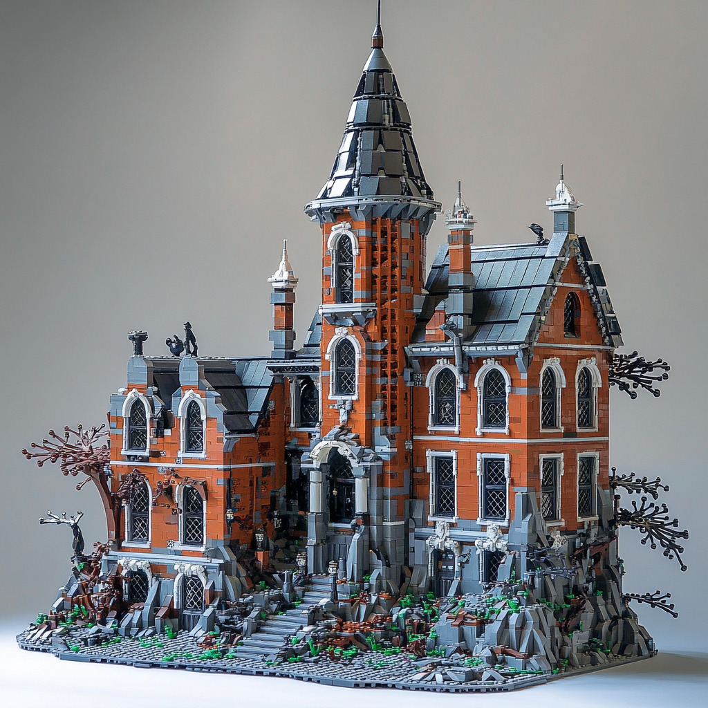 Tim Burton's LEGO Victorian School Campus Towers.