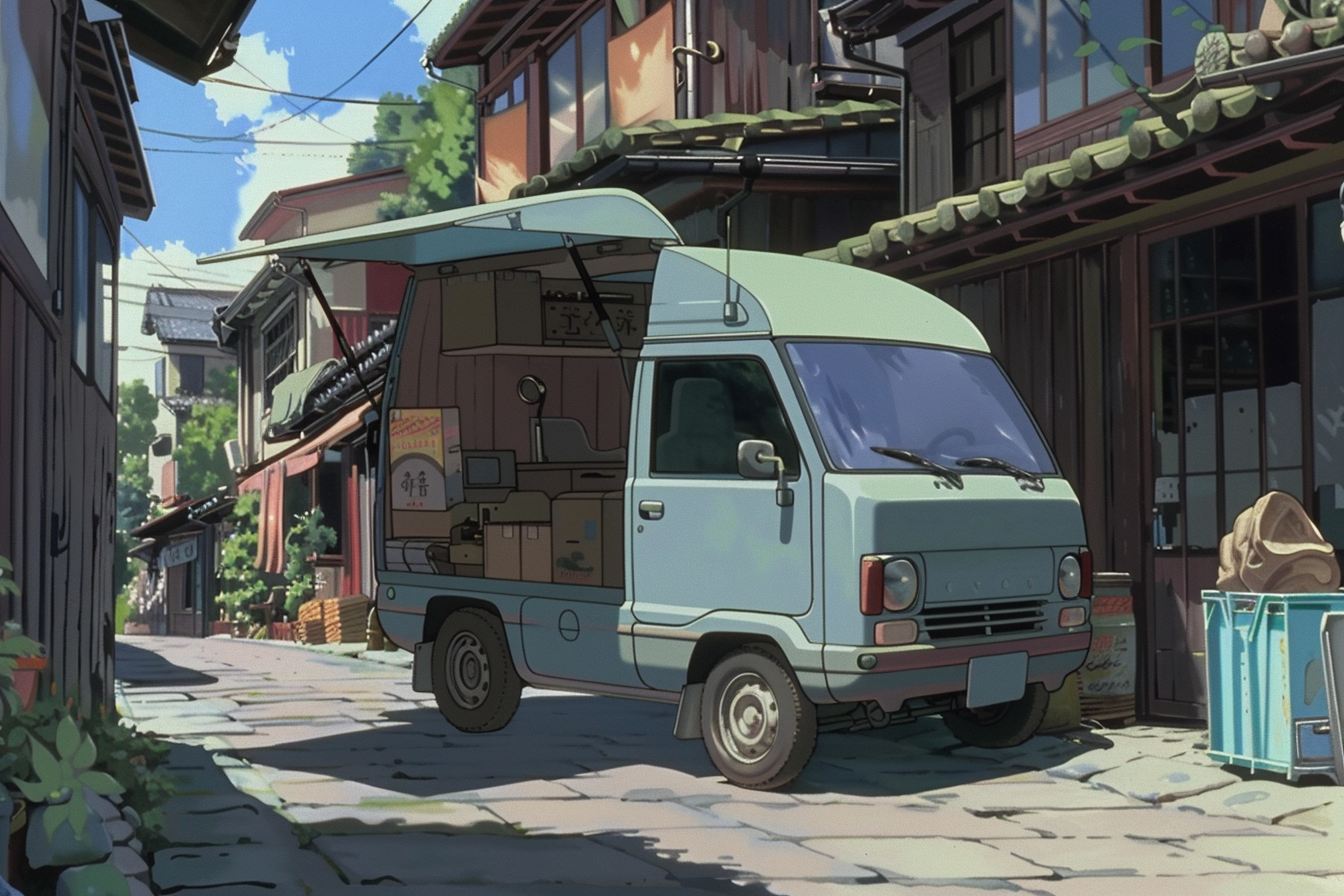 Tiny ligier js4 microvan from 2010 Studio Ghibli anime.