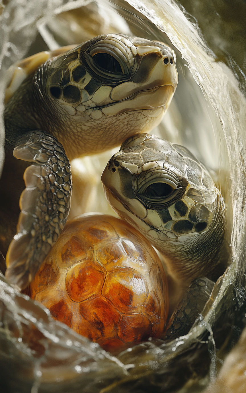 Tiny turtles communicating inside eggs before hatching