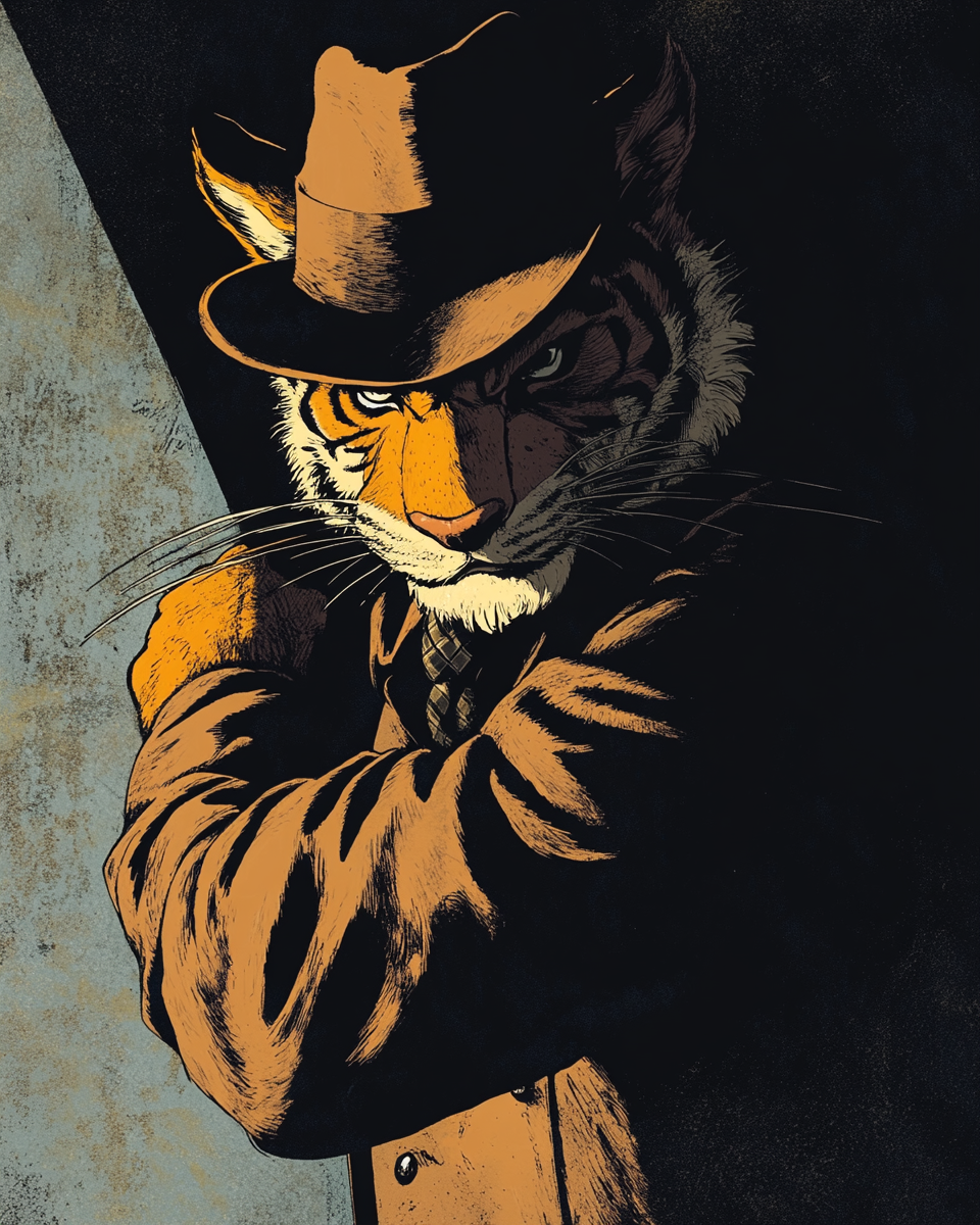 Tony the Tiger as Gangster in Shadowy Comic