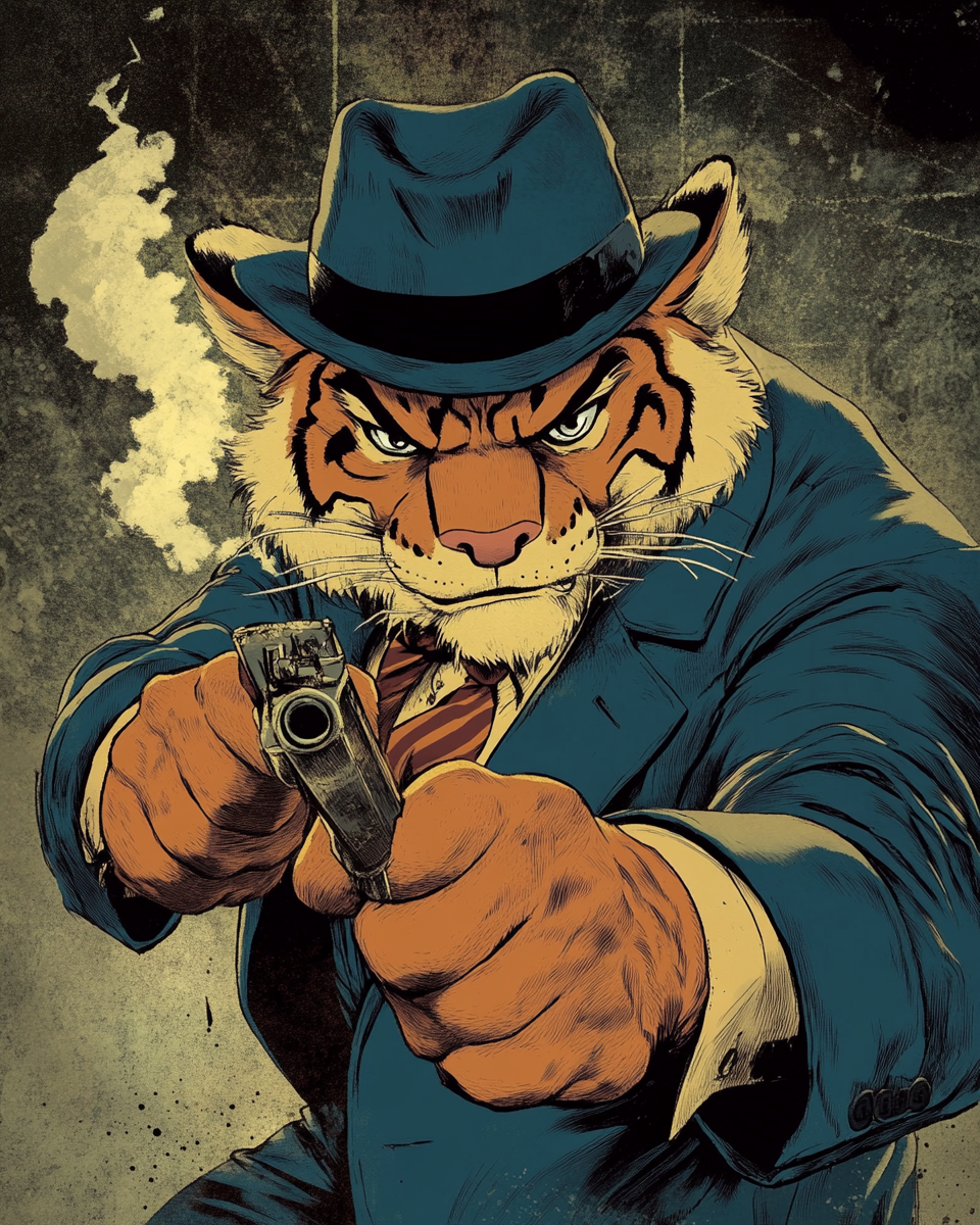 Tony the Tiger as a 1940s gangster on cover