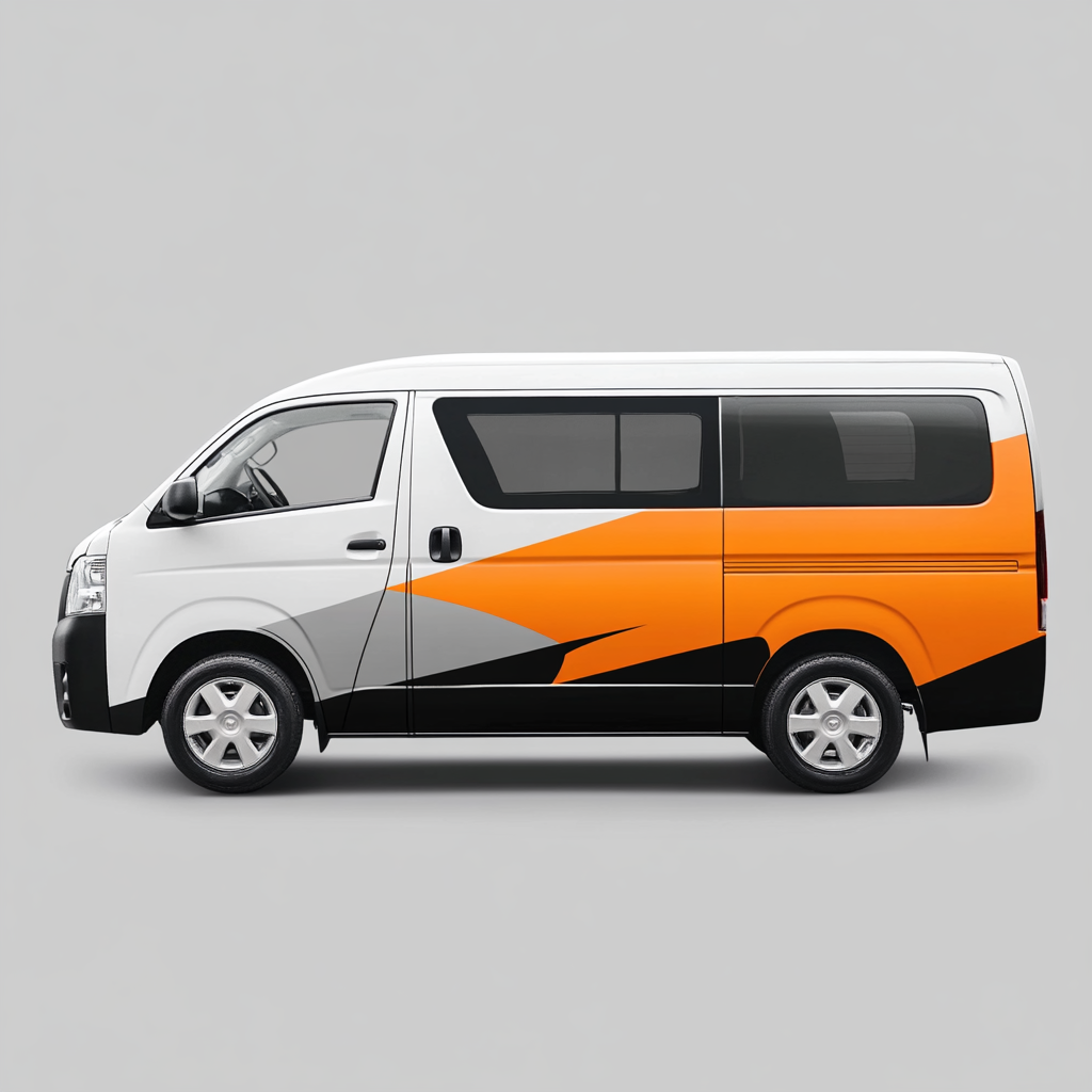 Toyota 6 Seater Vehicle in Bright Orange Artwork