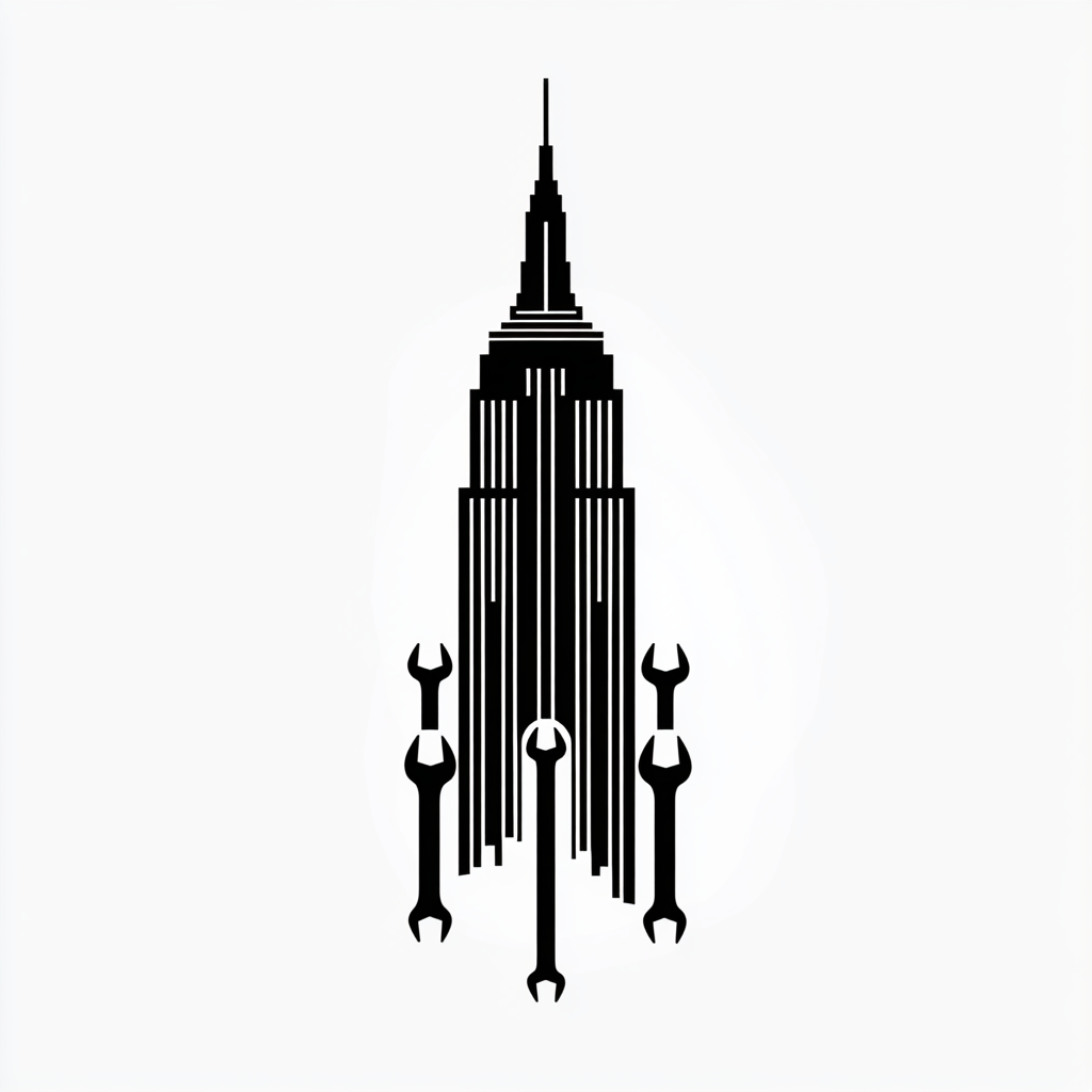 Trade Tool Buildings Surround Empire State Logo