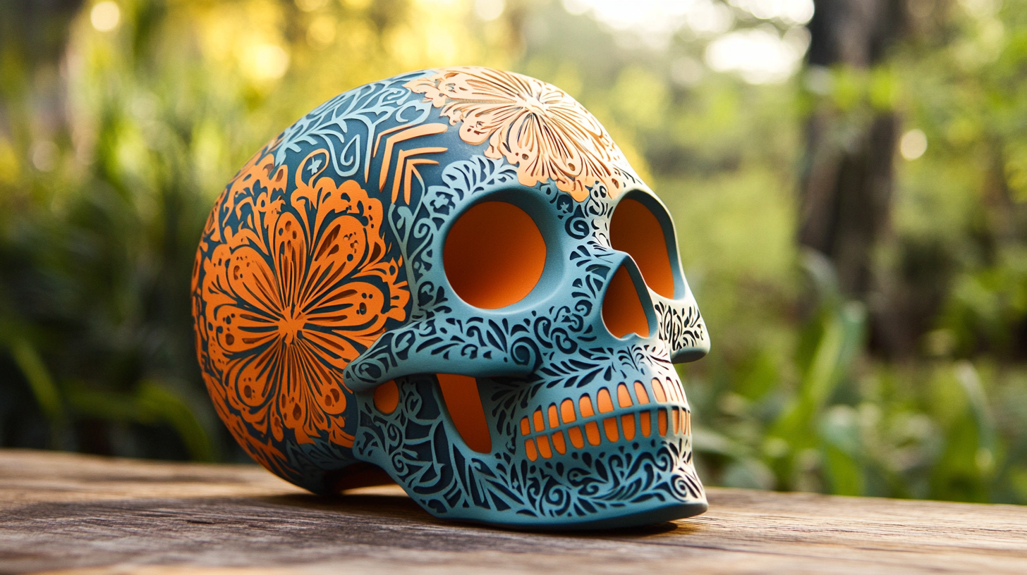 Traditional Día de los Muertos sugar skull