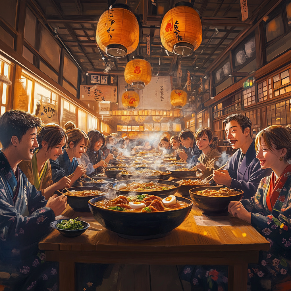 Traditional Japanese Kitchen: Gathering for Ramen Feast