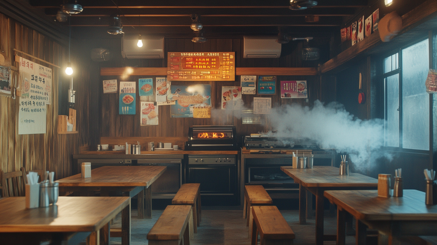 Traditional Korean BBQ restaurant with warm, inviting atmosphere