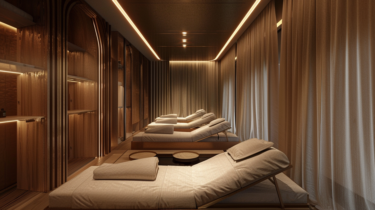 Tranquil Spa Massage Room with Indirect Lighting