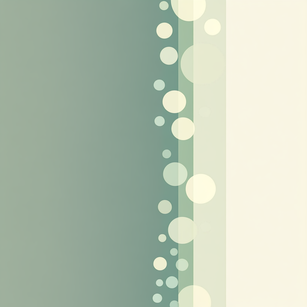 Tranquil bubbles in turquoise and gray gradient.