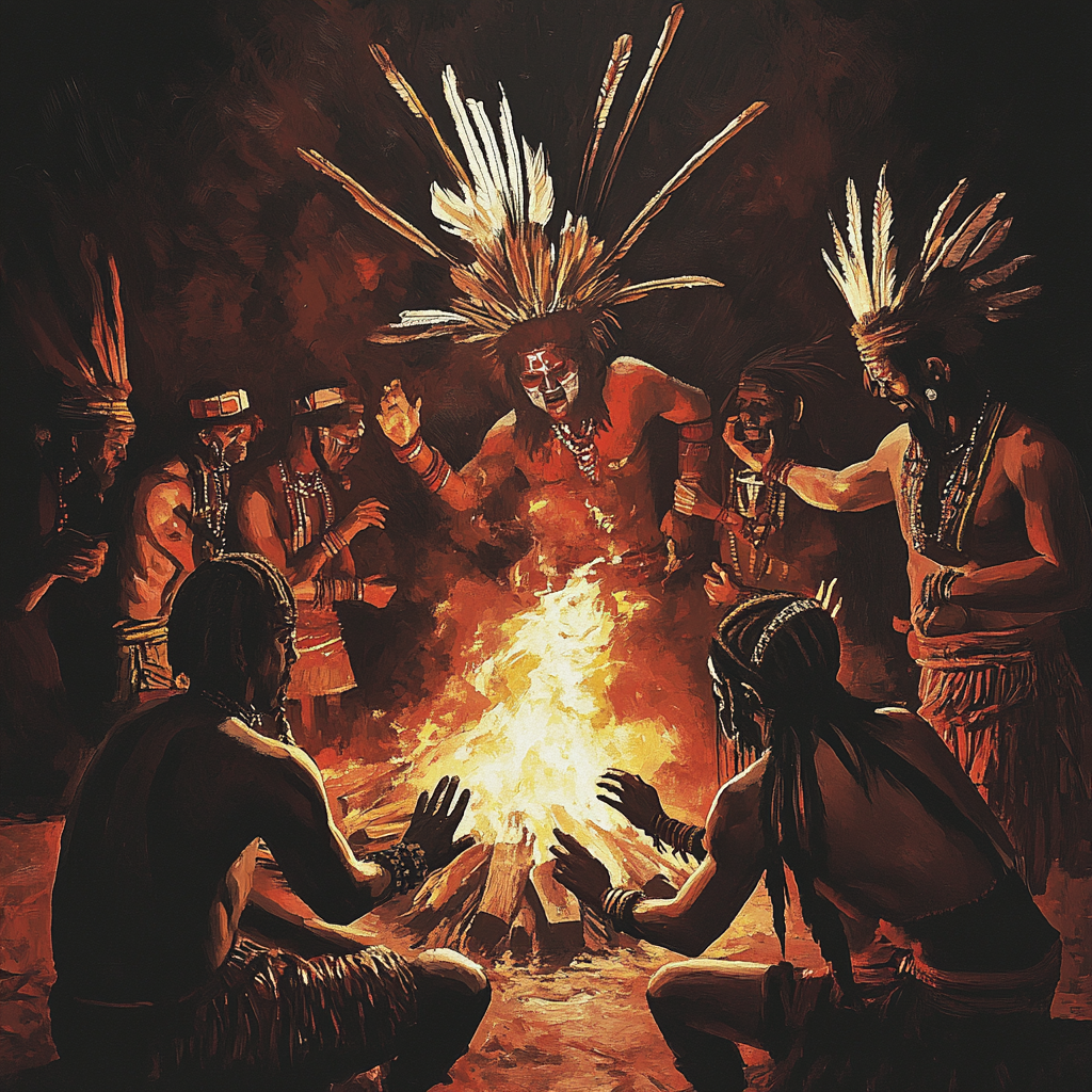 Tribal hip hop anthem cover art with ceremonial dance