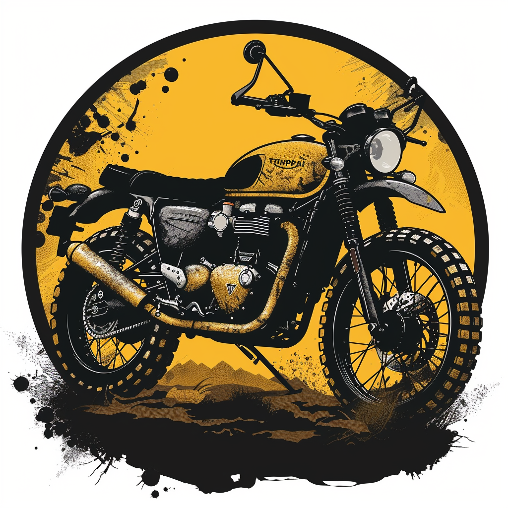 Triumph Scrambler Motorcycle Logo on Grungy Background