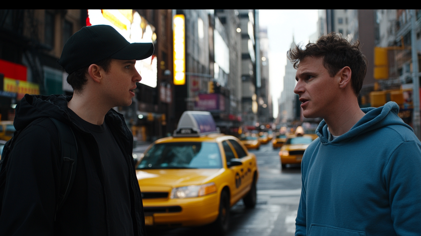 Two Men in Different Colors in New York