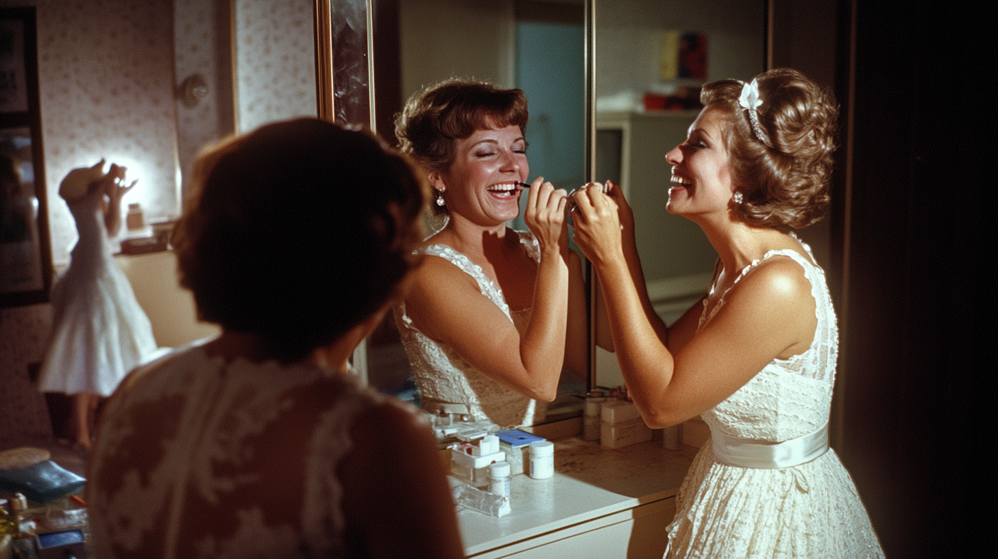 Two Women Preparing Makeup in Las Vegas Hotel