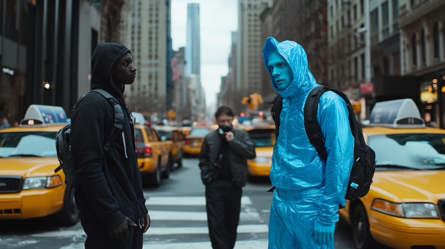 Two men in New York City in daytime.