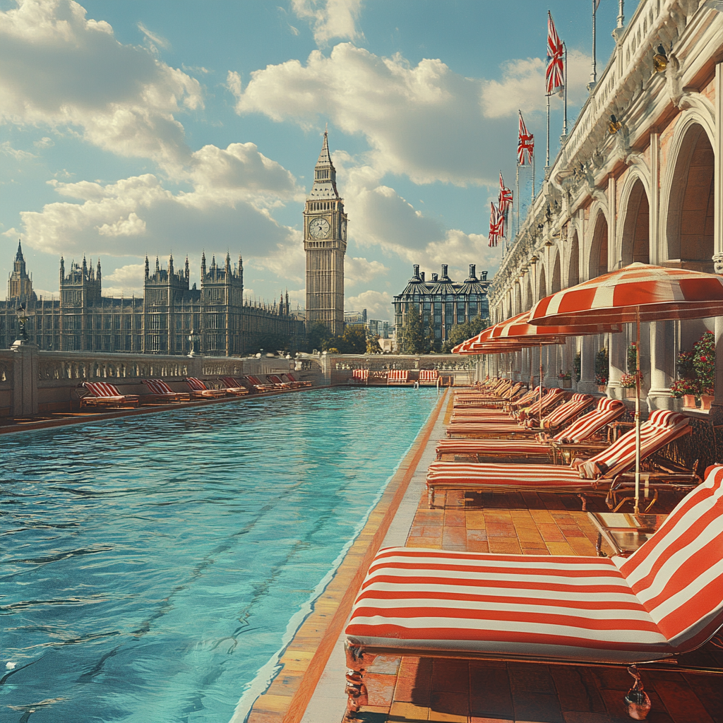 Ultra High-Quality Olympic Infinity Pool Beneath Big Ben 