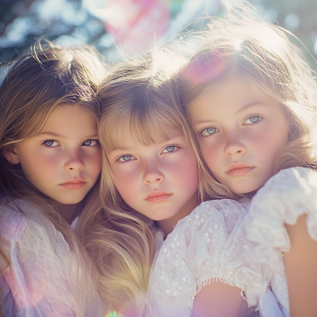 Ultra-realistic fashion shoot of young girls in Stockholm.