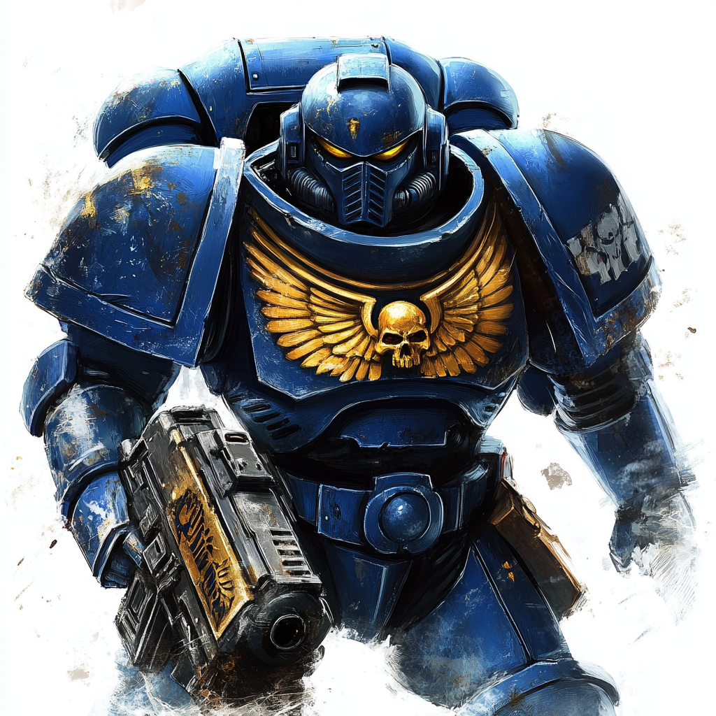 Ultramarines apothecaries tend to physical health of battle-brothers.