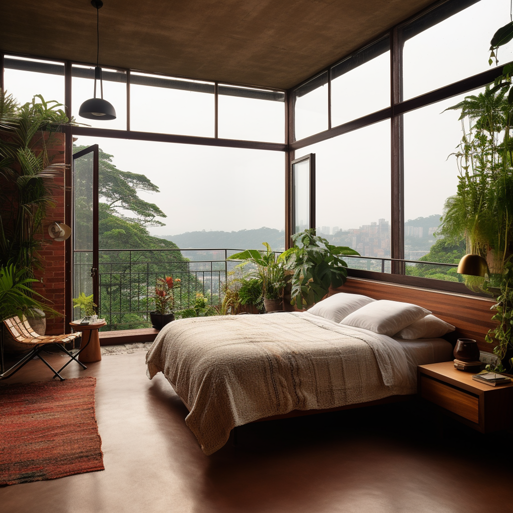 Urban Jungle Bedroom with Indigenous Amazonian Elements