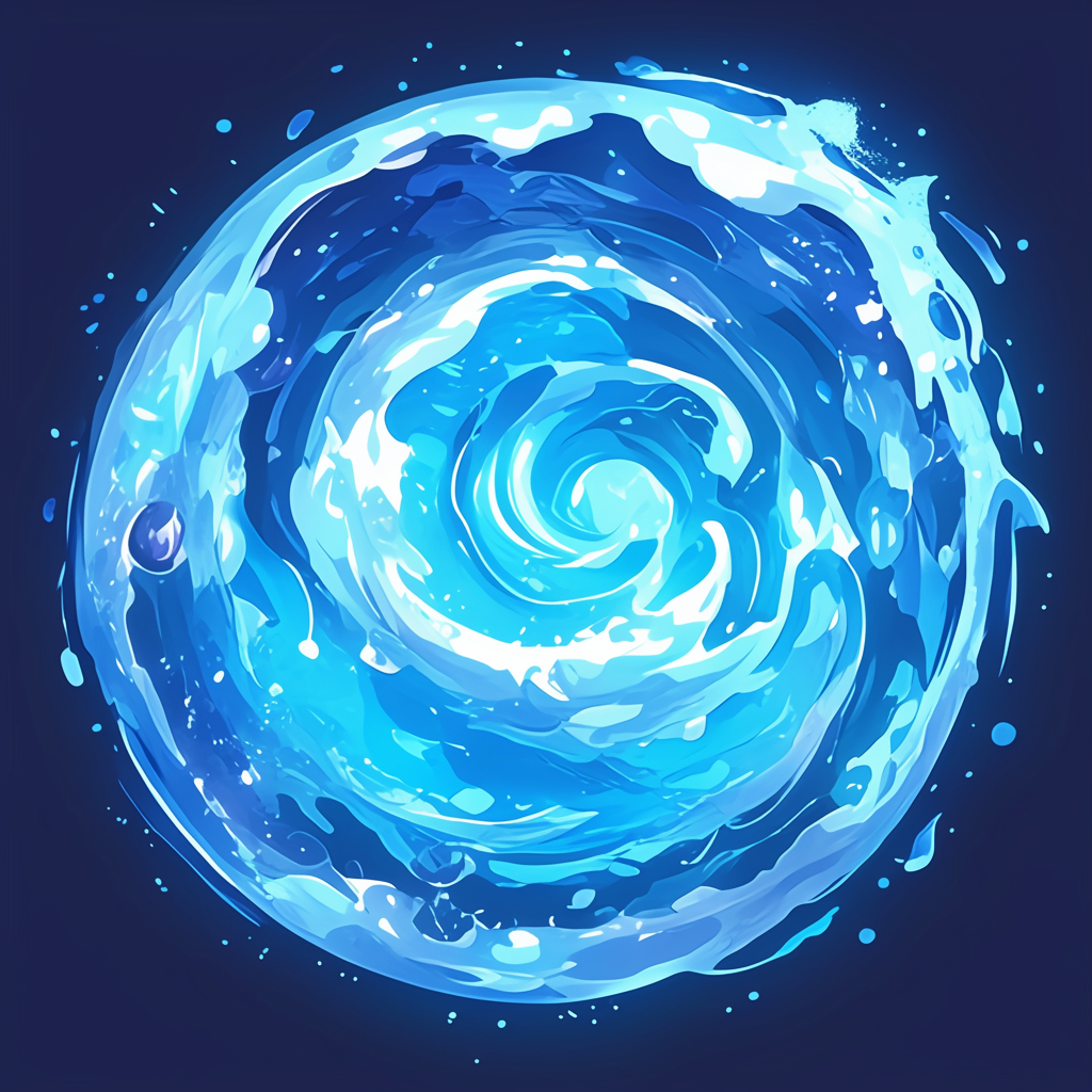 Vector Blueberry Slushi Swirl Design - 9:16 Ratio