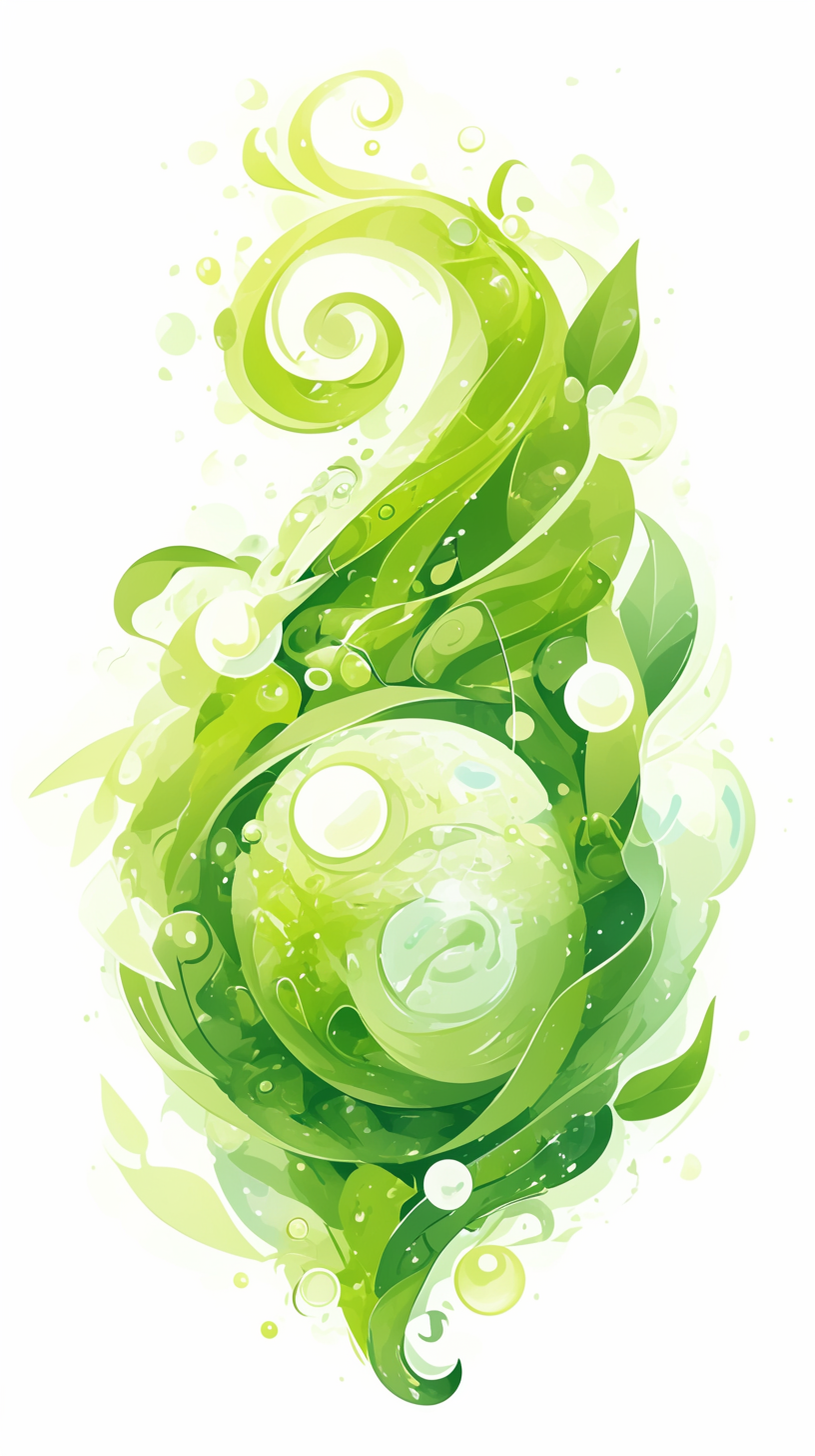 Vector Green Apple Slushi Swirl Design