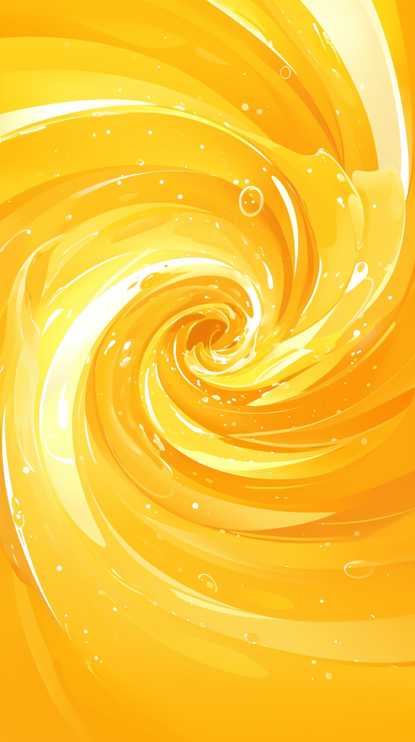 Vector Lemon Slushi Swirl in Medium Yellow Tones