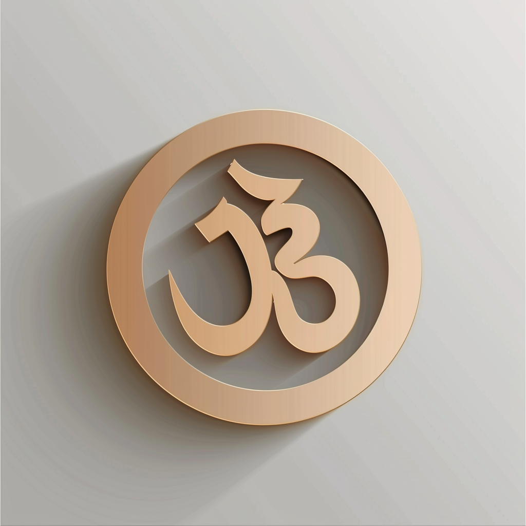 Vector of Om symbol in circle for text addition.