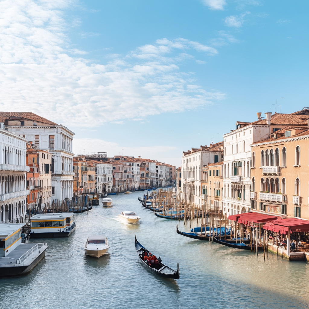 Venice, Italy travel destination - high definition magazine cover.