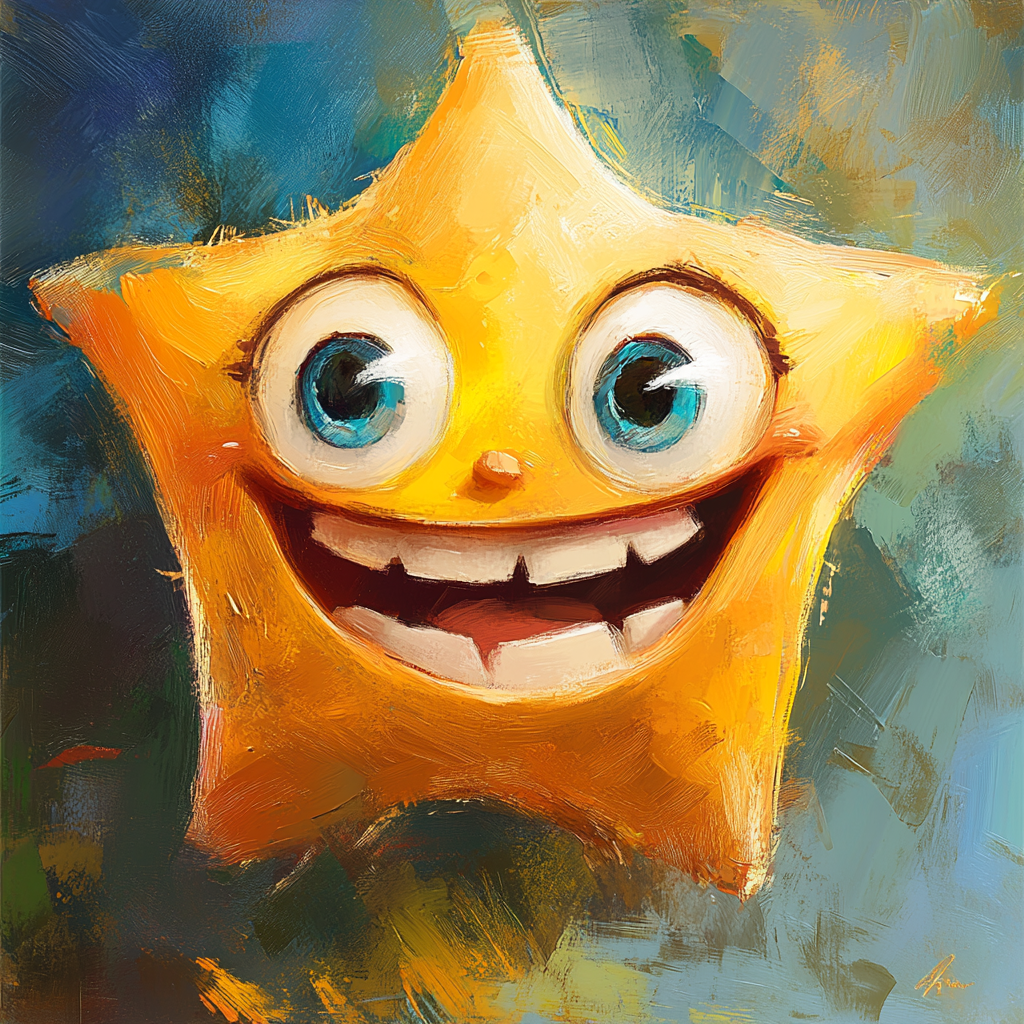 Very cute illustration of children's book character smiling.