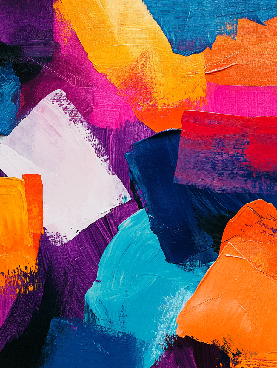 Vibrant Abstract Art: Dynamic Colors and Bold Shapes