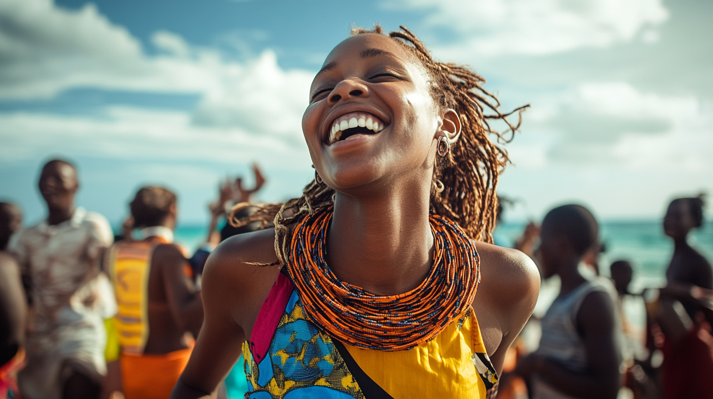 Vibrant African music festival: Joyful dance on Zanzibar