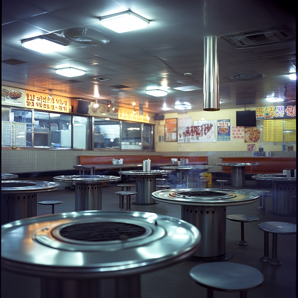 Vibrant Korean BBQ Eatery in Bright Daylight