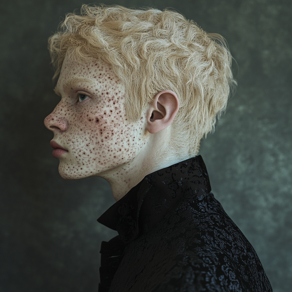 Victorian man with smallpox marks and blond hair