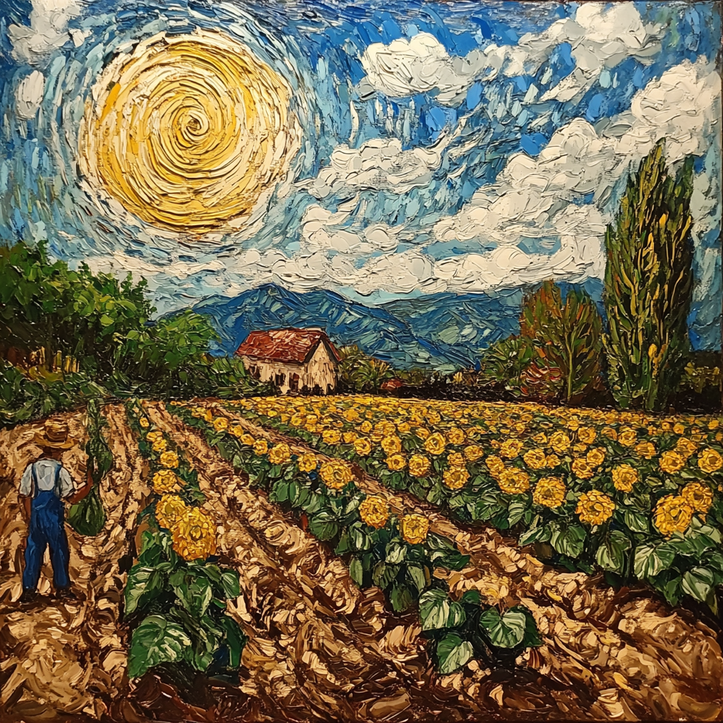 Vincent Van Gogh-inspired farm with fertile soil