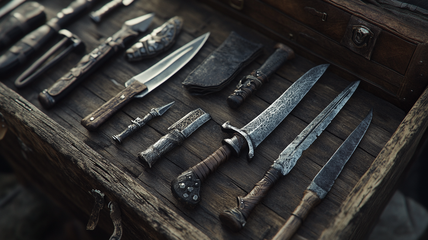 Vivid D&D weapons and loot in 4K quality.