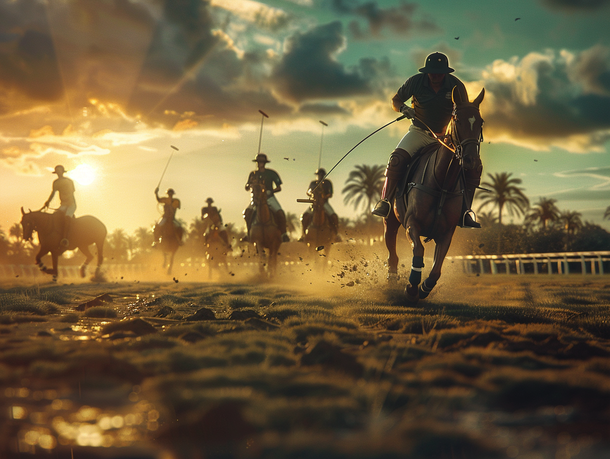 Vivid photo of award-winning polo match advertisement