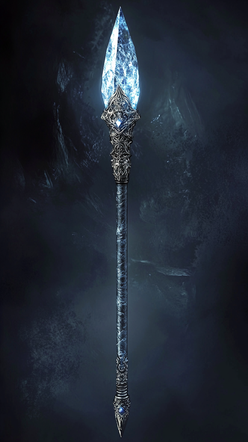 Weapon to strike essence of dark creatures. Crystalized soulstone tip.