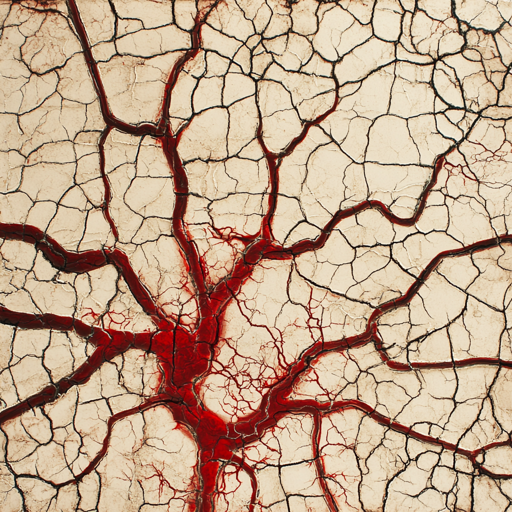 Web of Arteries with Constrictions and Inflammation Patterns