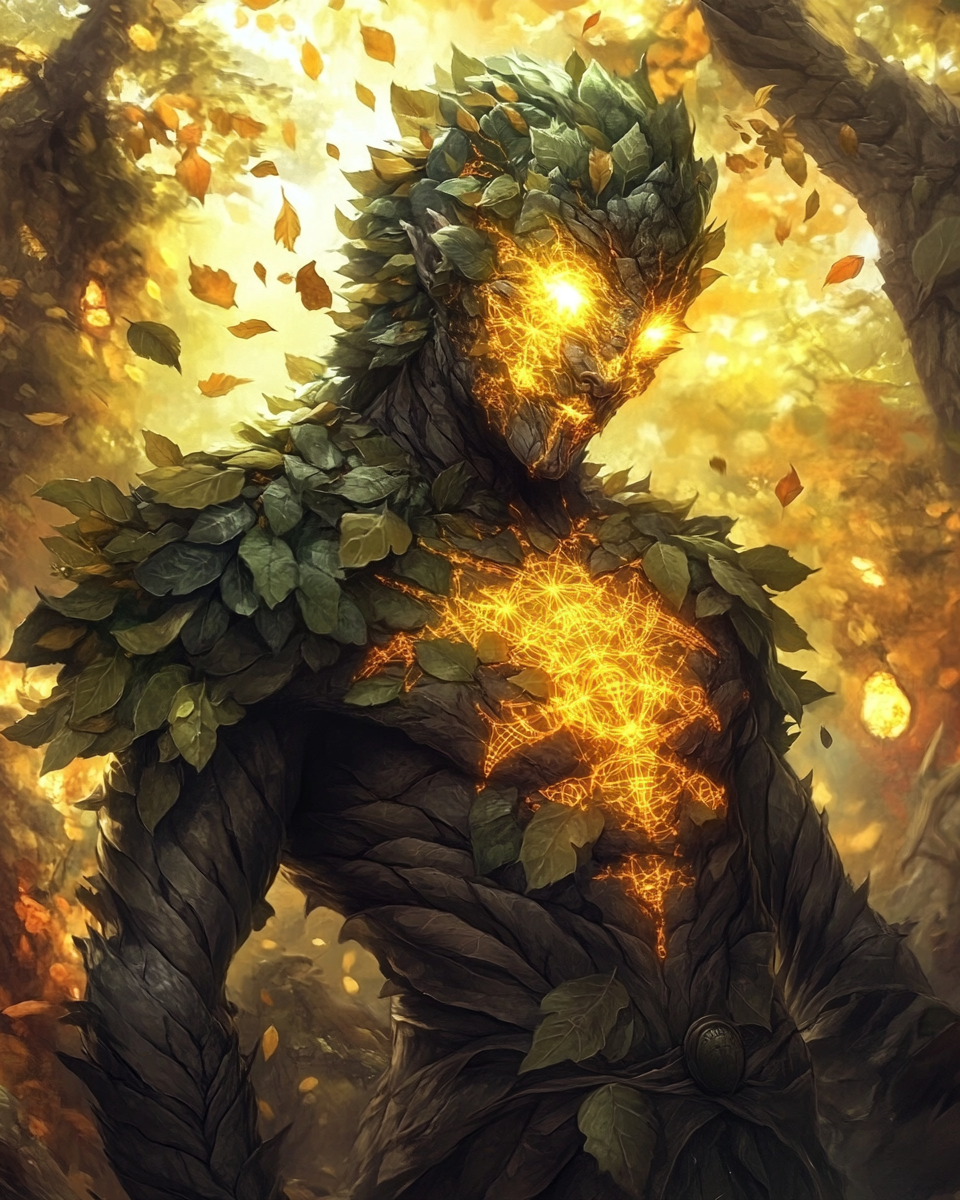 Wild composition of Osiris: Lord of Leaves and Fractals.