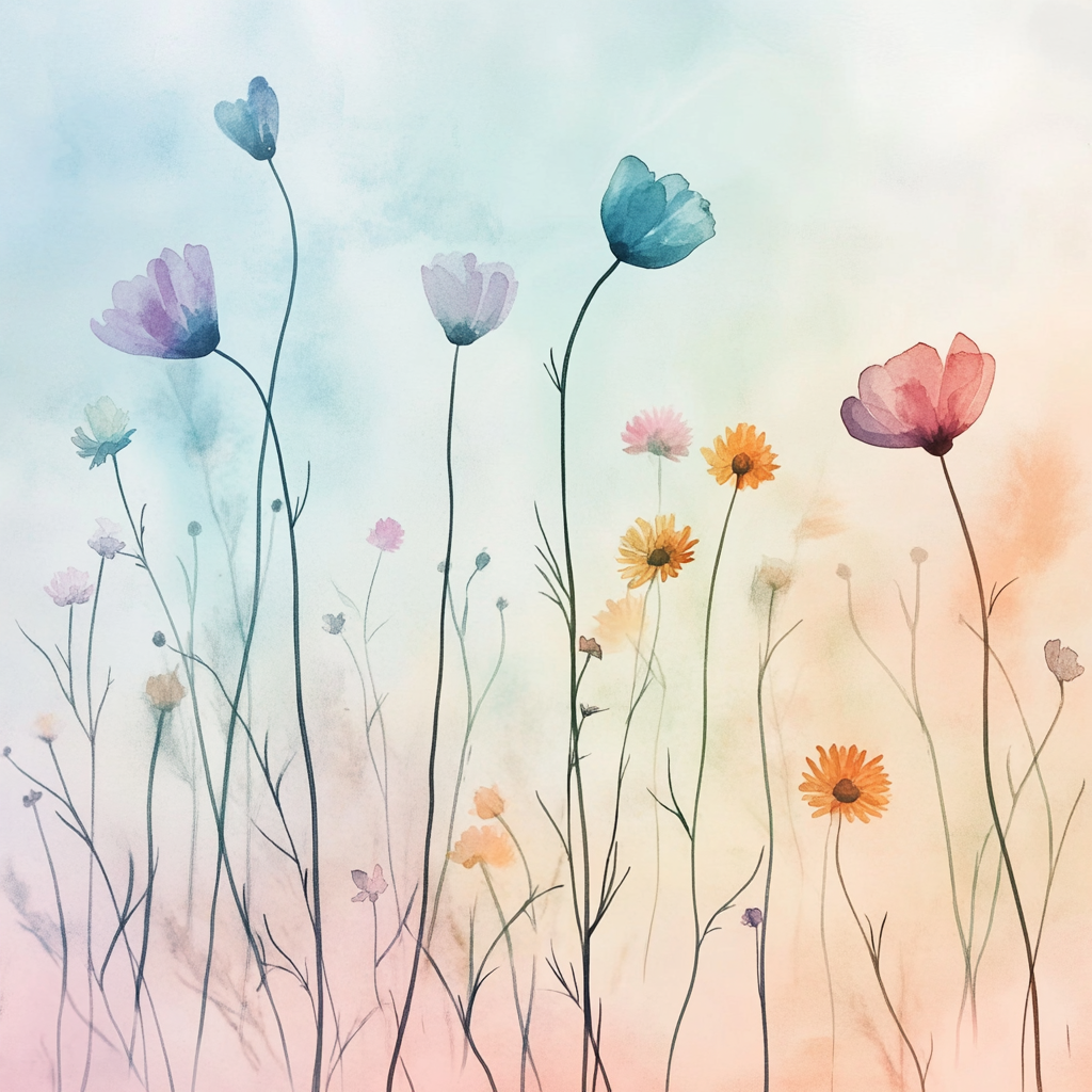 Wildflower Meadow: A Watercolor Dream