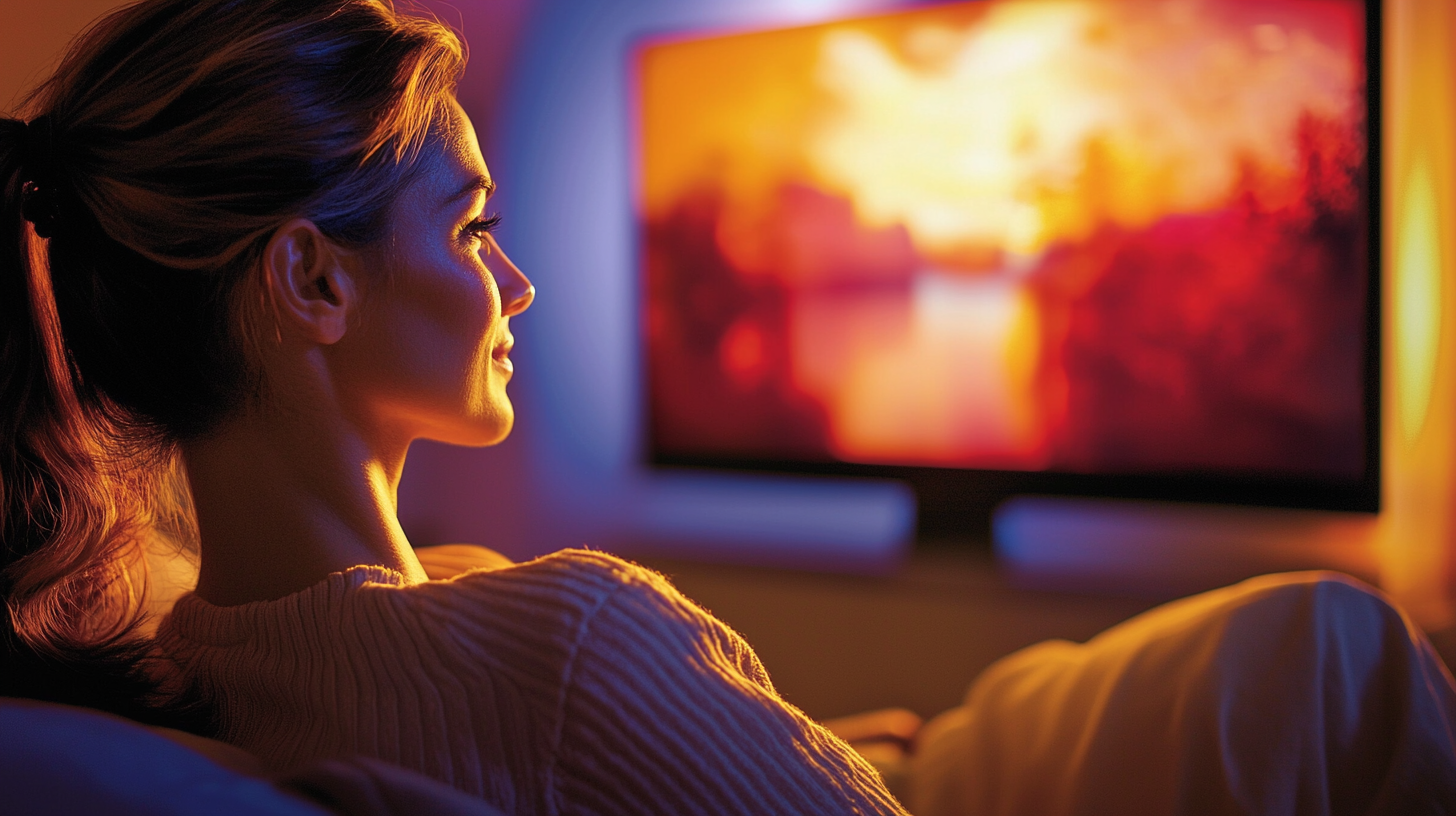 Women Watch TV with Scented Whisps for Wellness.