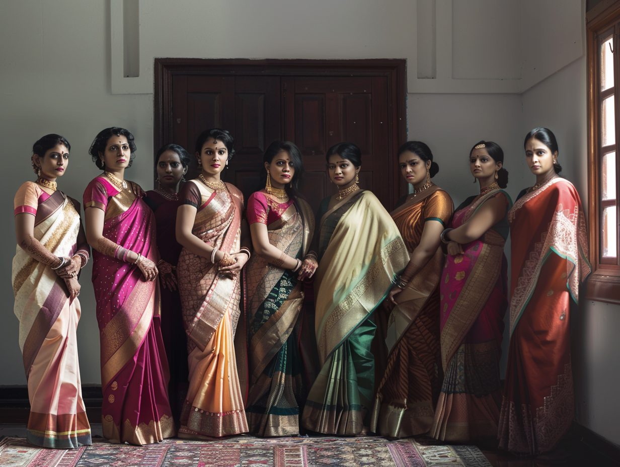 Women in Sarees Showcase Indian Heritage Fashion