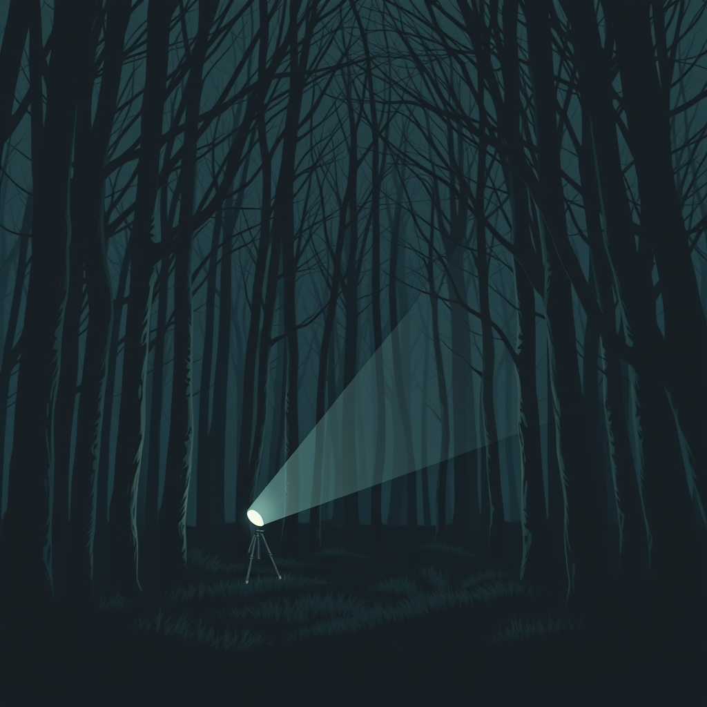 You Holding a Flashlight in a Dark Forest