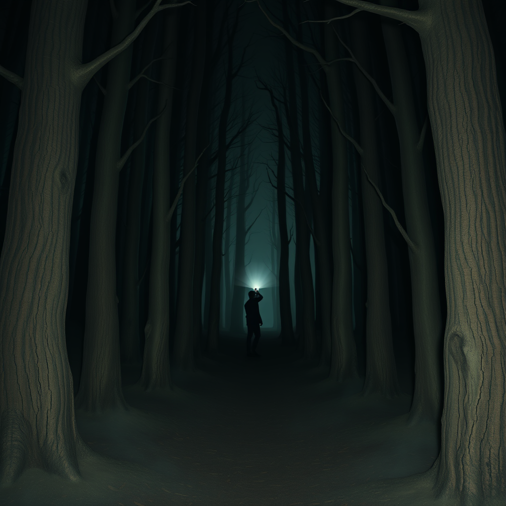 You Holding a Flashlight in a Dark Forest