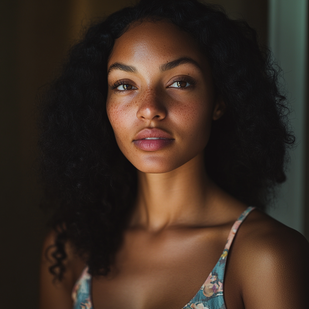 Young African Woman Portrait, Natural Light, Nikon Z7