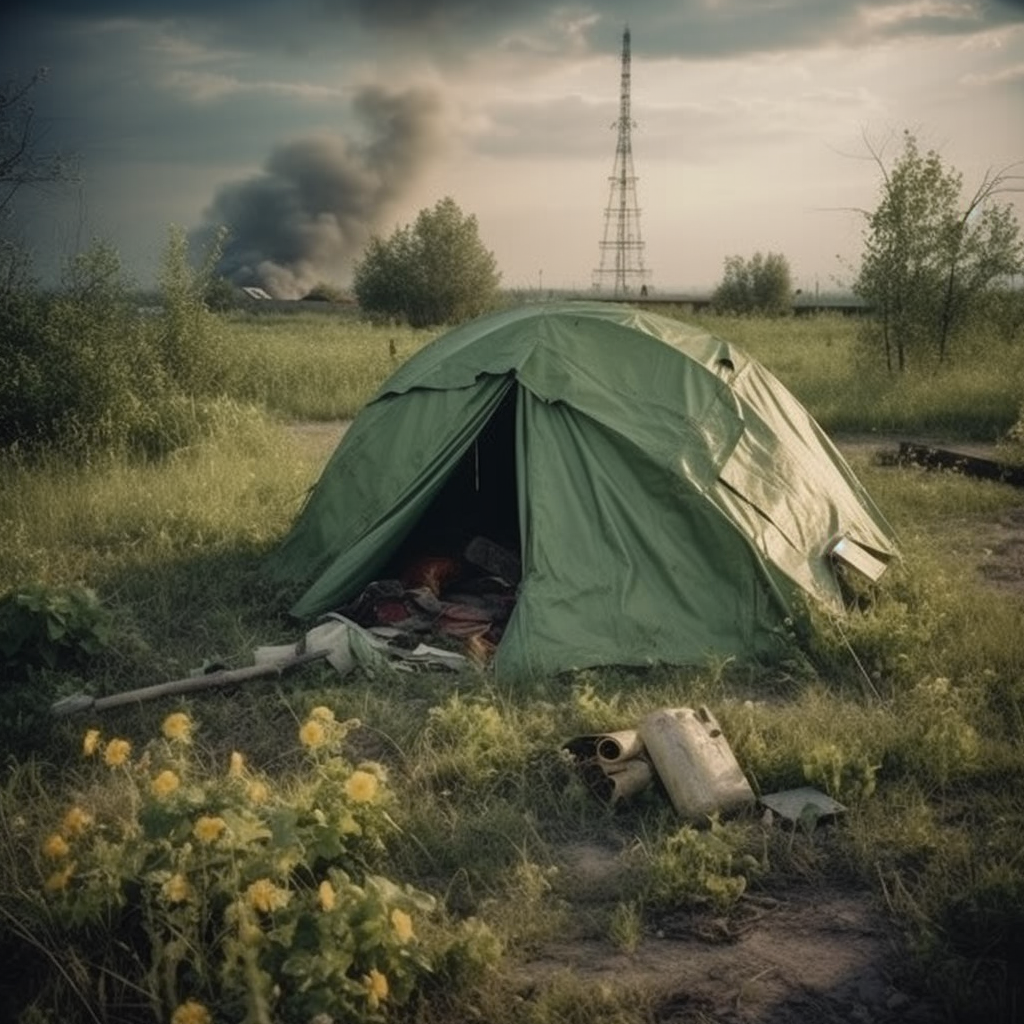 A-Shaped Tent in Radioactive Environment with Money