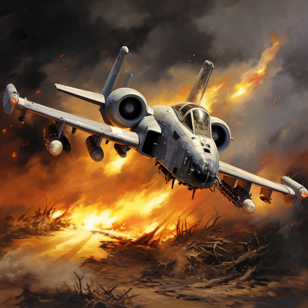 A-10 Thunderbolt aircraft in action