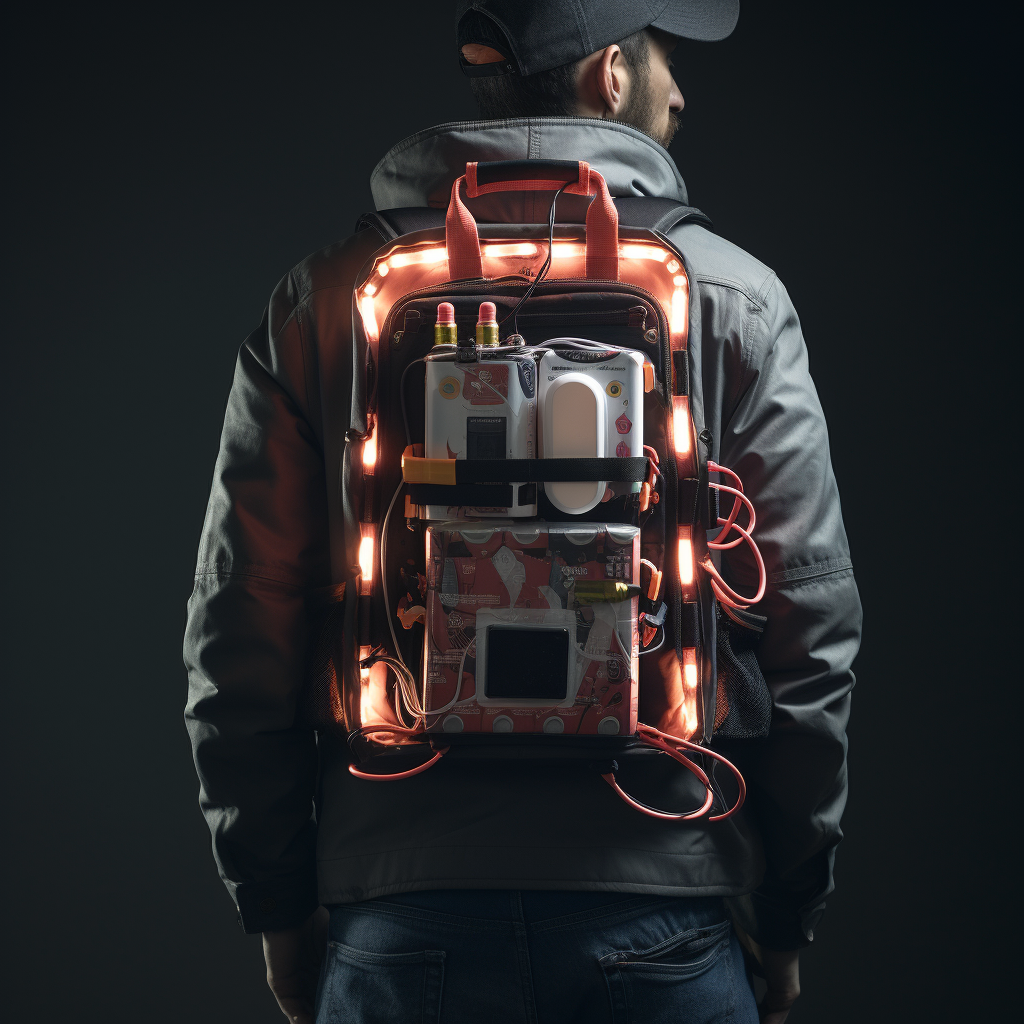 Realistic AAA Battery Backpack